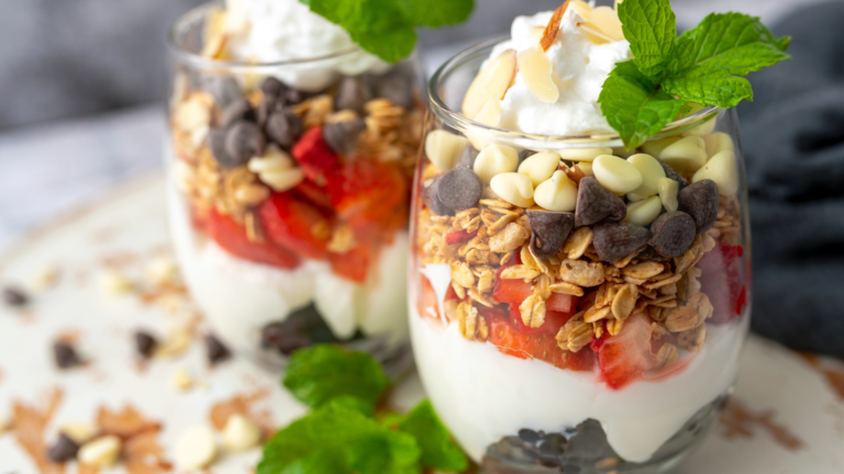 Delicious Layered Strawberry Parfaits